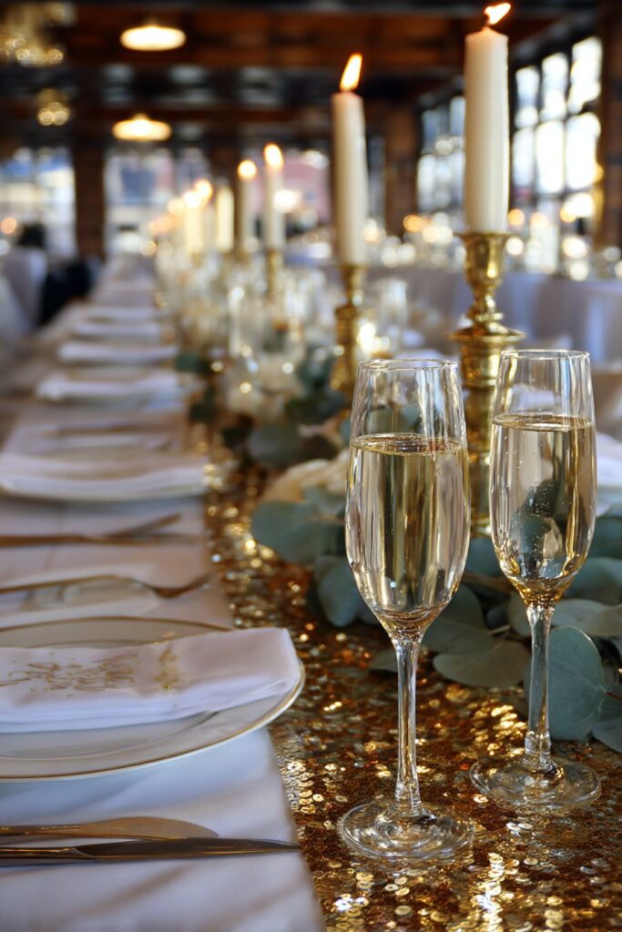 Sophisticated Gold and White Elegance