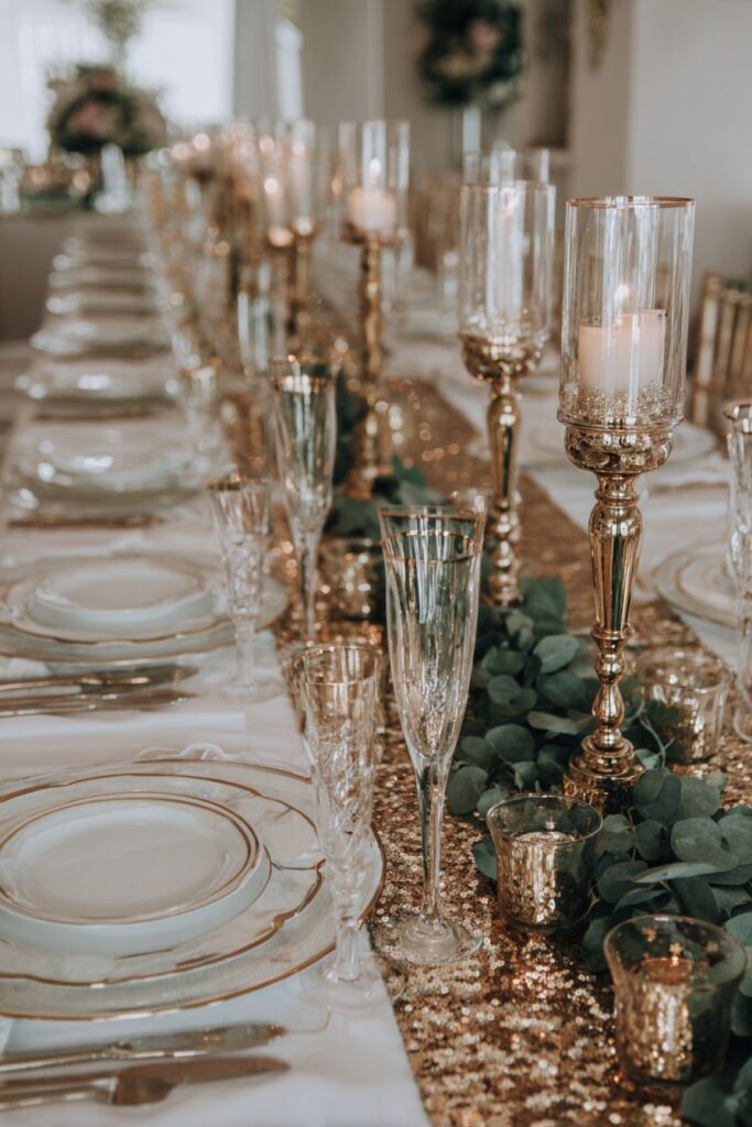 Sophisticated Gold and White Elegance