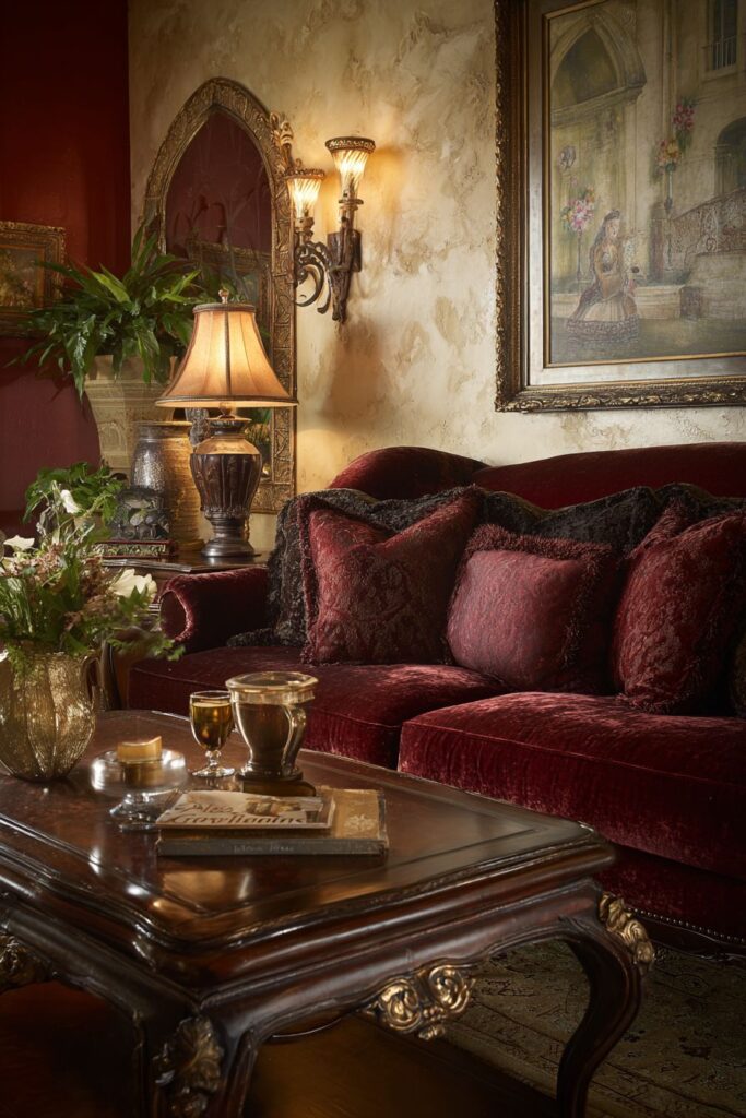 Sophisticated Burgundy Velvet Elegance