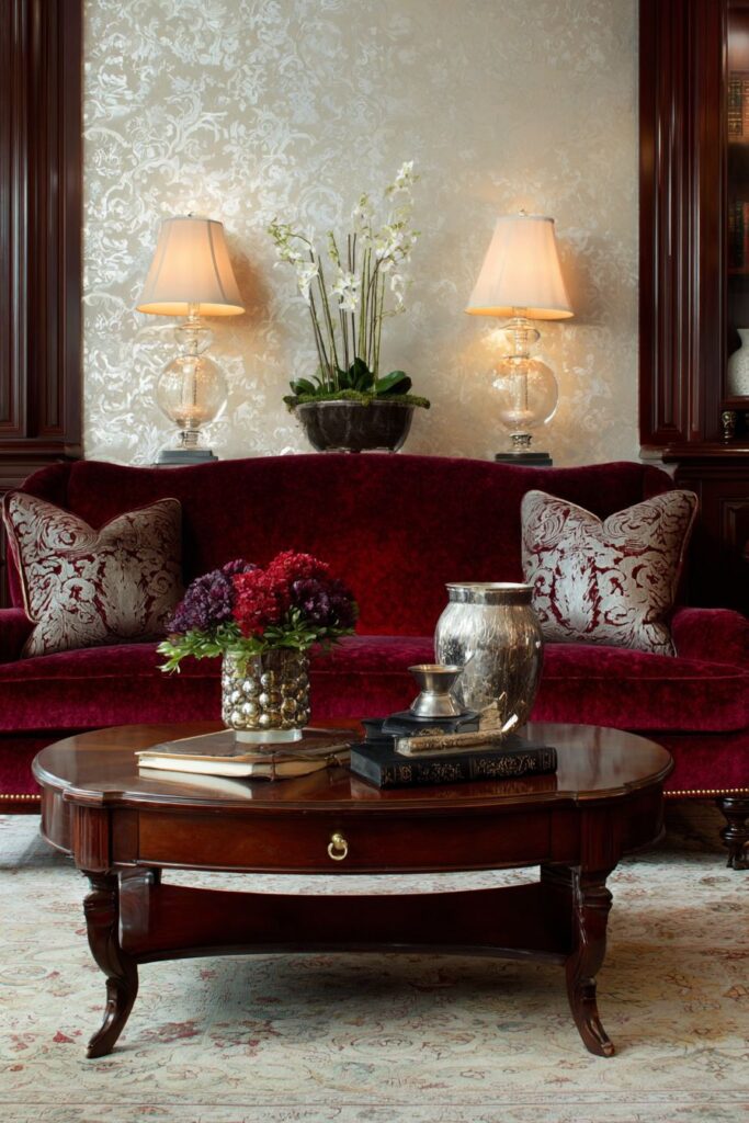 Sophisticated Burgundy Velvet Elegance