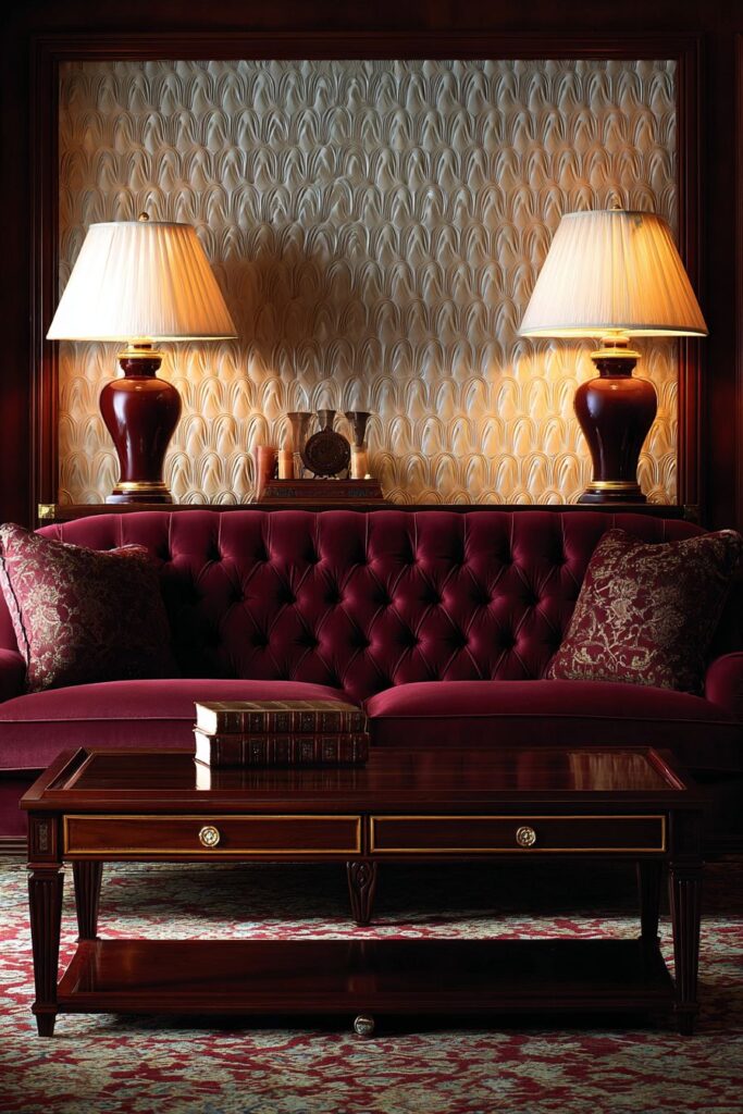Sophisticated Burgundy Velvet Elegance