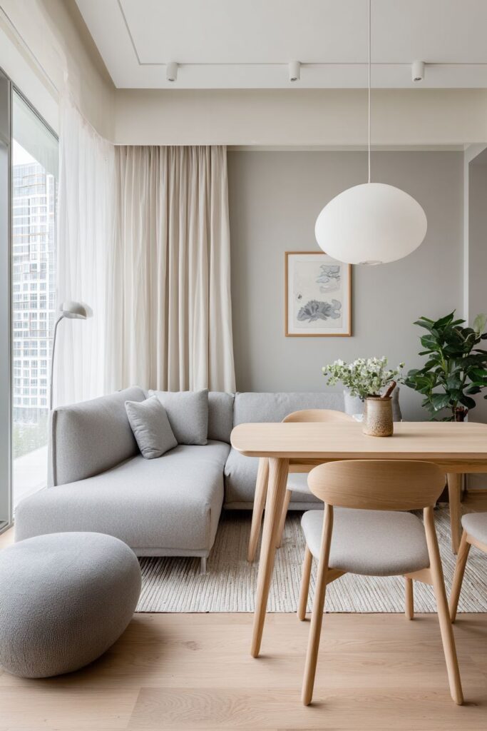 Open-Plan Efficiency with Contemporary Neutrals