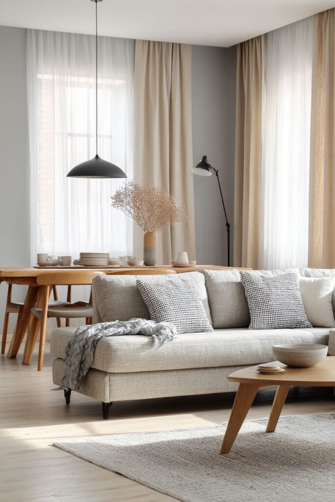 Open-Plan Efficiency with Contemporary Neutrals