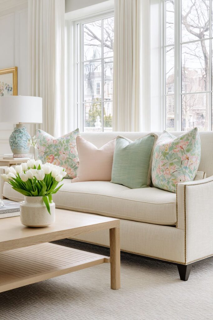 Pastel Paradise with Cream Linen Elegance