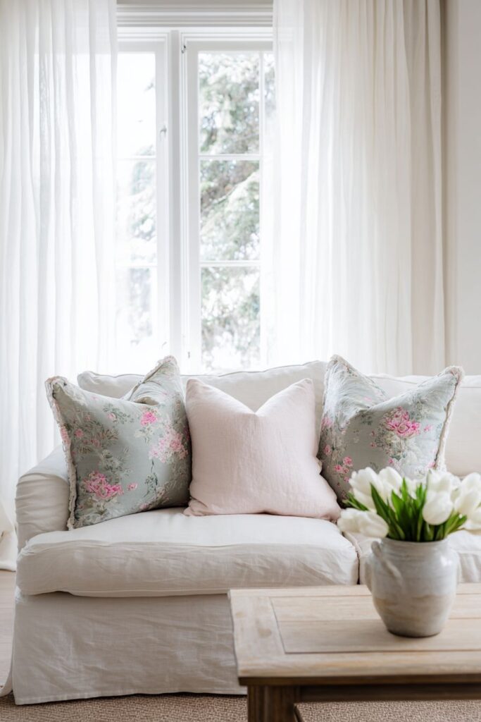 Pastel Paradise with Cream Linen Elegance