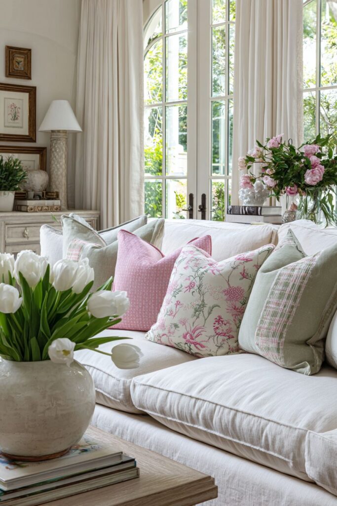 Pastel Paradise with Cream Linen Elegance