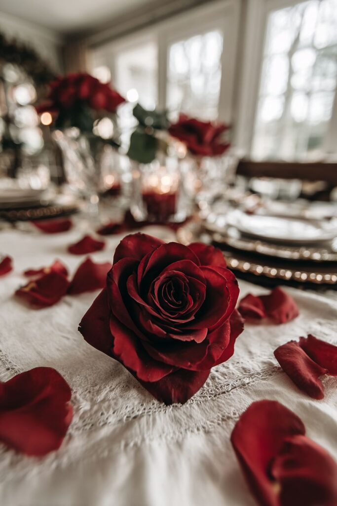 Classic Crimson Romance with Crystal Elegance