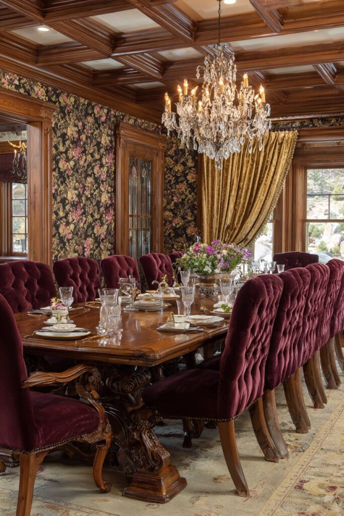 Grand Mahogany Formal Dining Splendor