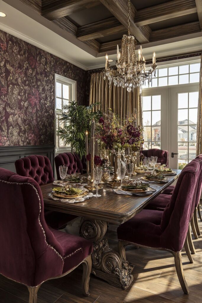 Grand Mahogany Formal Dining Splendor