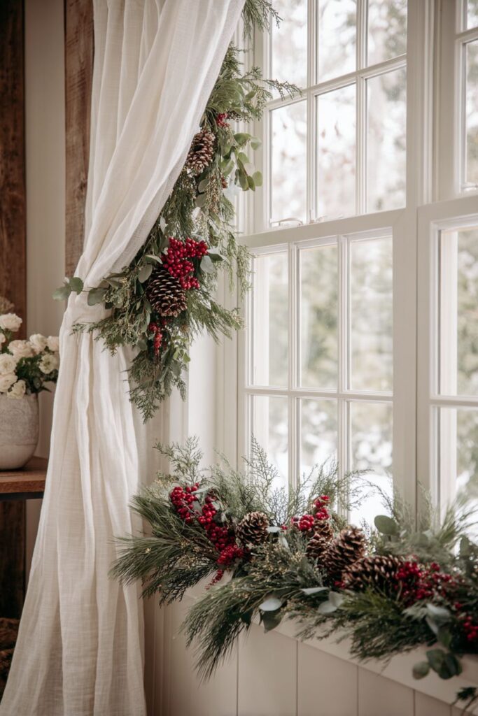Rustic Farmhouse Evergreen Elegance