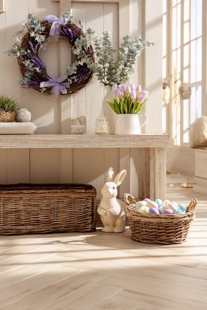 Welcoming Spring Entryway Display