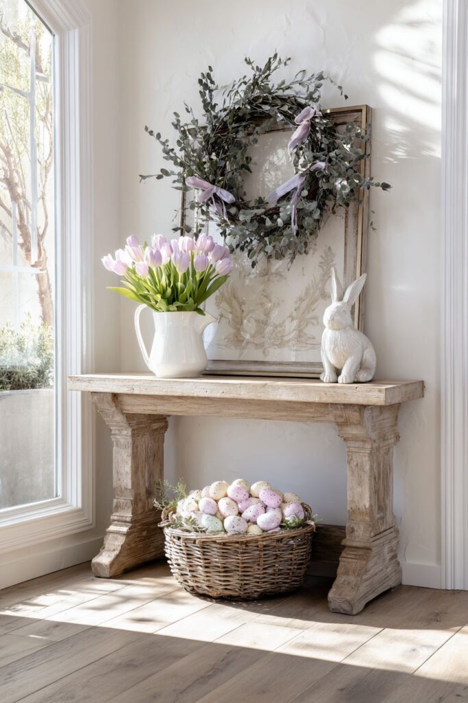 Welcoming Spring Entryway Display