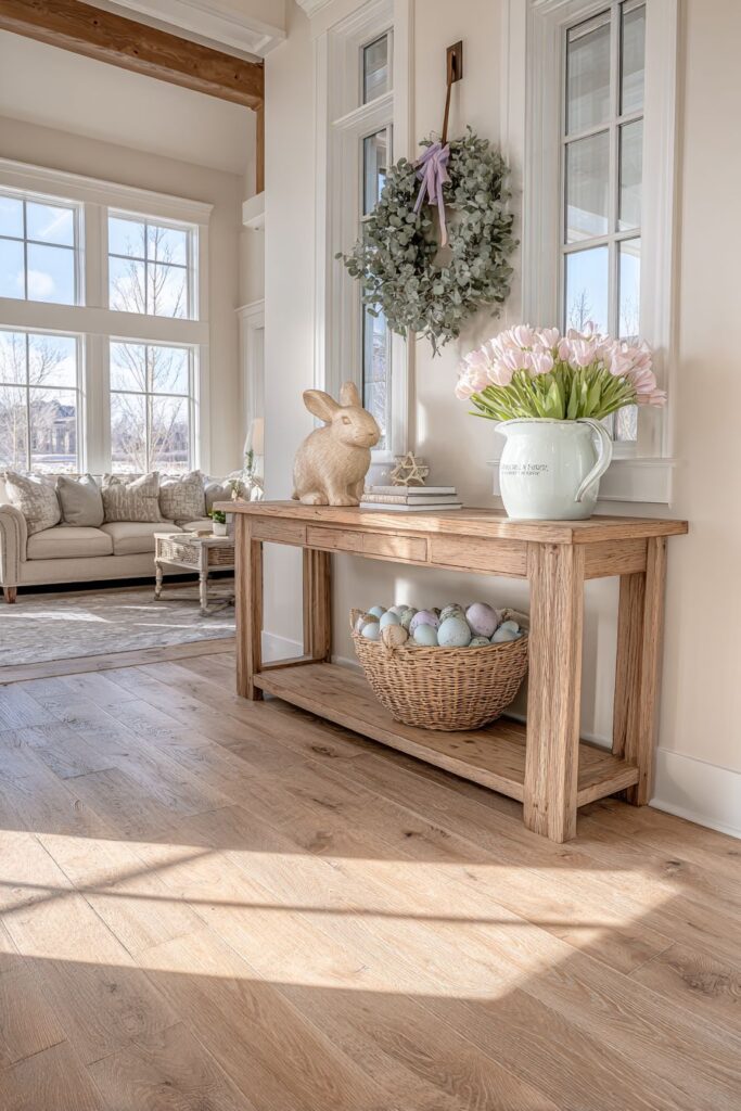 Welcoming Spring Entryway Display