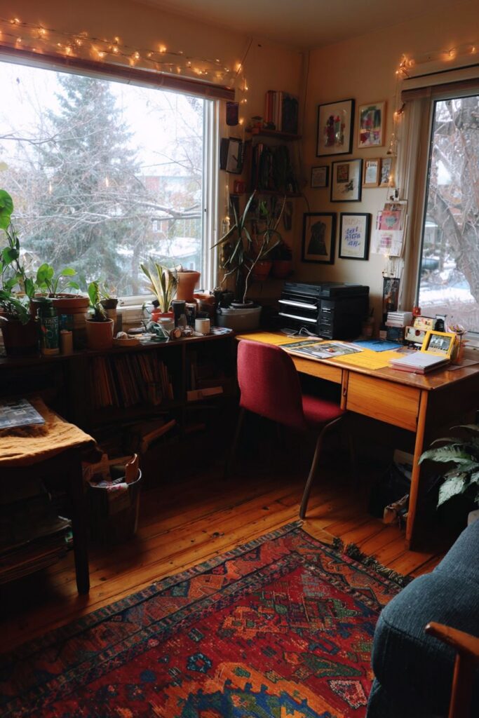 Transformed Home Office Celebration Space