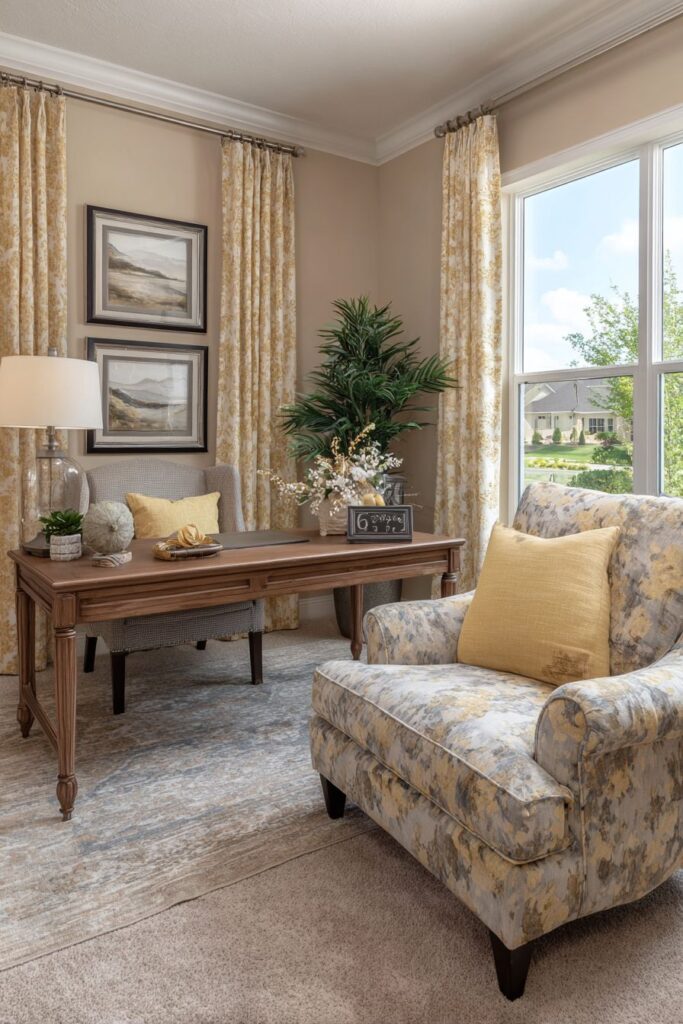 Transformed Home Office Celebration Space