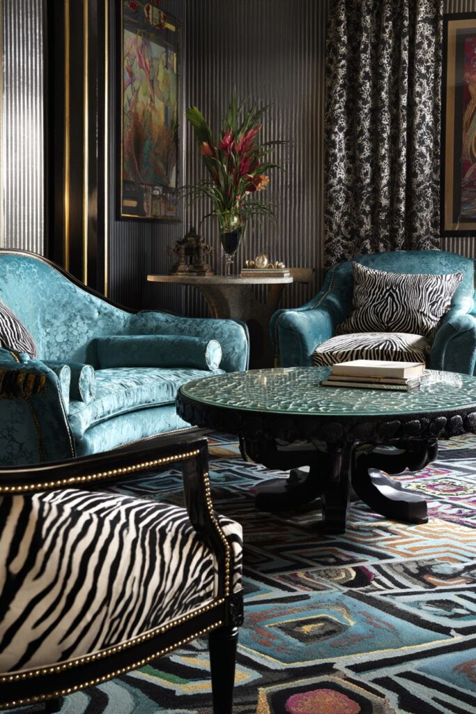 Exotic Materials with Peacock Blue Drama