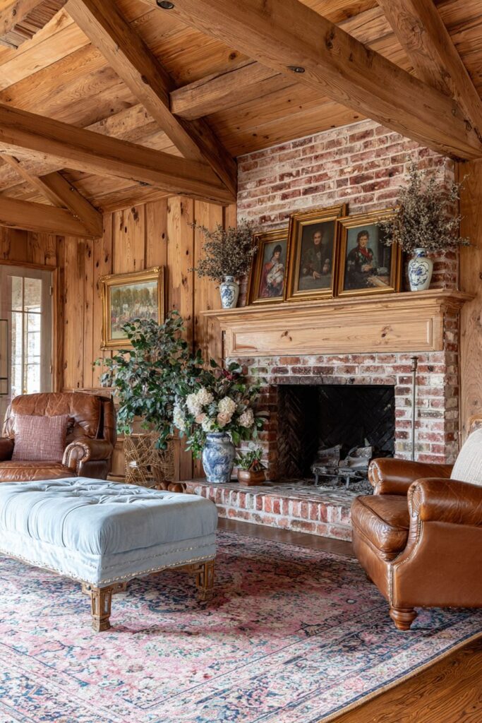 Layered Hearth with Accumulated Treasures