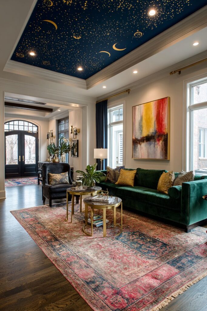 Celestial Dreams with Navy Ceiling and Jewel-Tone Luxury