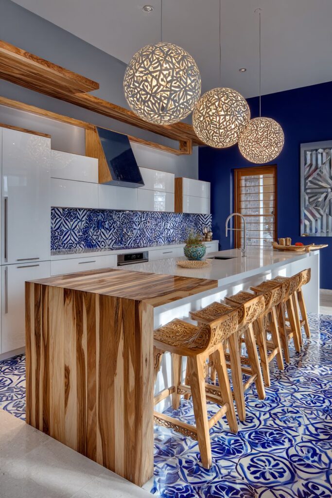Contemporary Breakfast Bar with Traditional Seating
