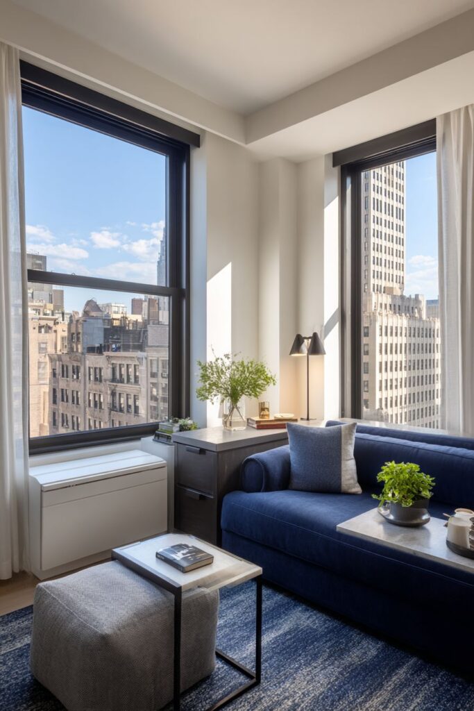 Multipurpose Living Room with Sofa Bed Design