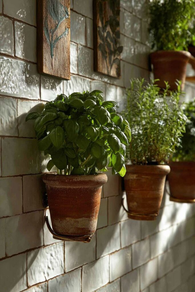 Vertical Herb Garden Wall Installation