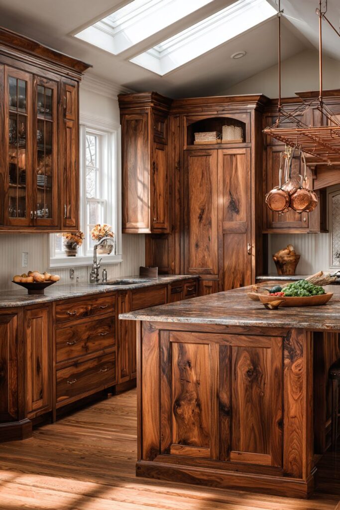 Cathedral-Style Cabinet Doors in Deep Walnut