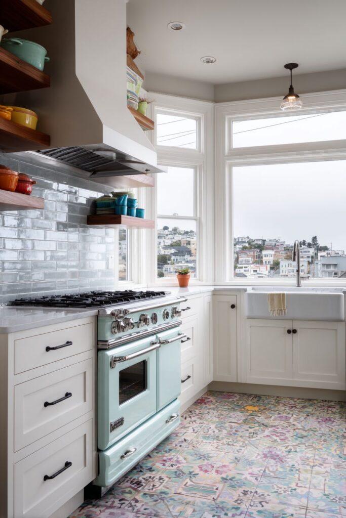 Vintage Appliance as Colorful Focal Point