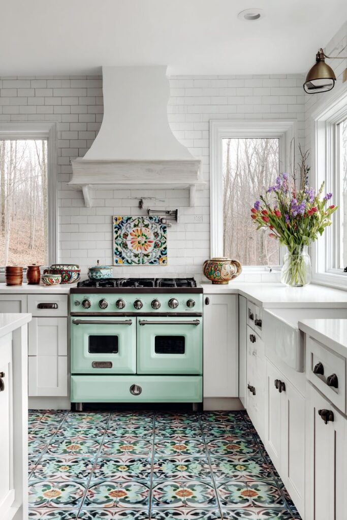 Vintage Appliance as Colorful Focal Point
