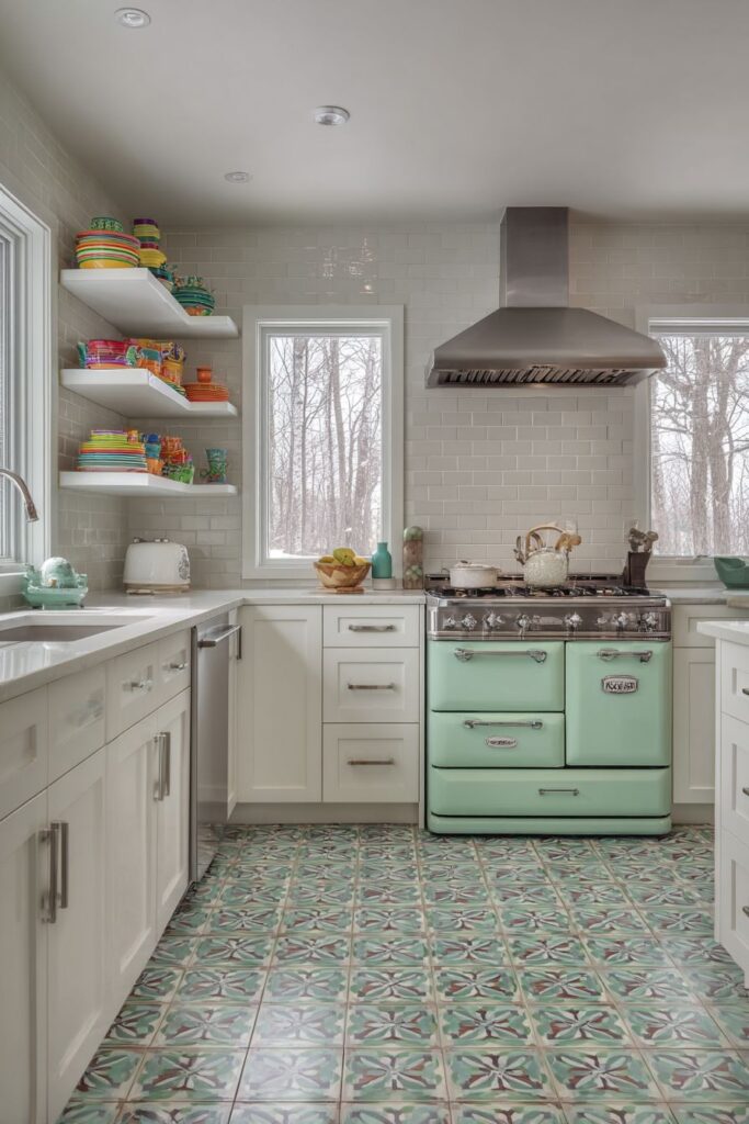 Vintage Appliance as Colorful Focal Point