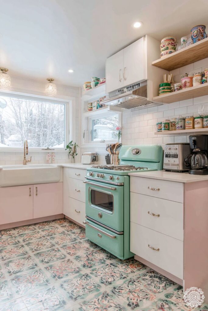 Vintage Appliance as Colorful Focal Point