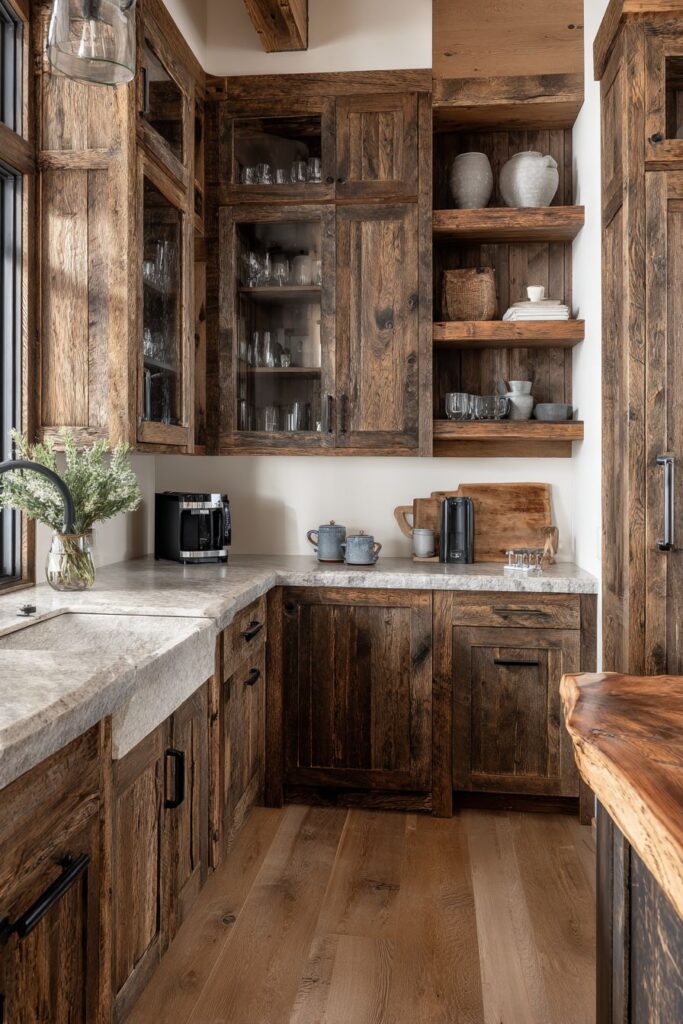  Rustic Reclaimed Barn Wood Cabinets