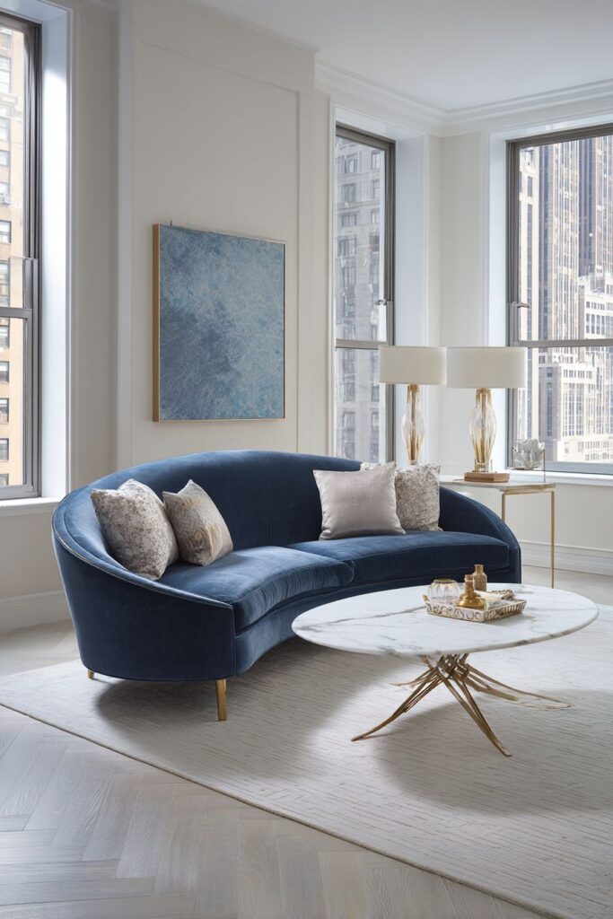 Art Deco-Inspired Midnight Blue Elegance