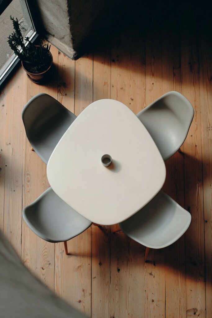 Triangular Corner Table Design