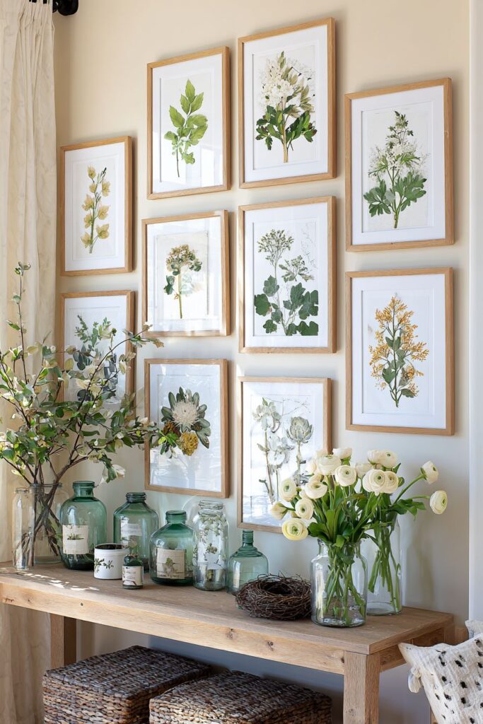 Gallery Wall with Botanical Charm