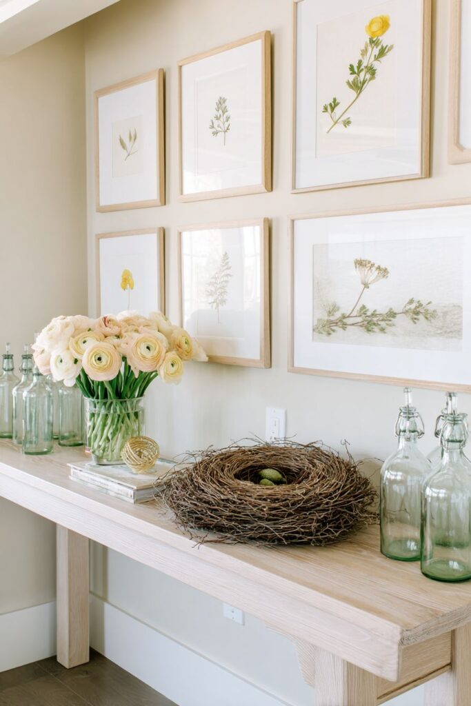 Gallery Wall with Botanical Charm