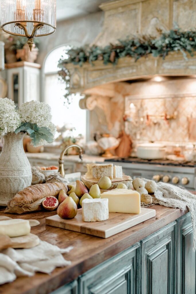 French Country Winter with Vintage Charm