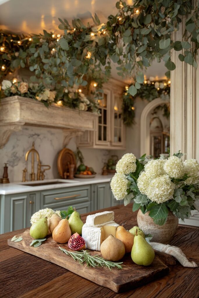 French Country Winter with Vintage Charm