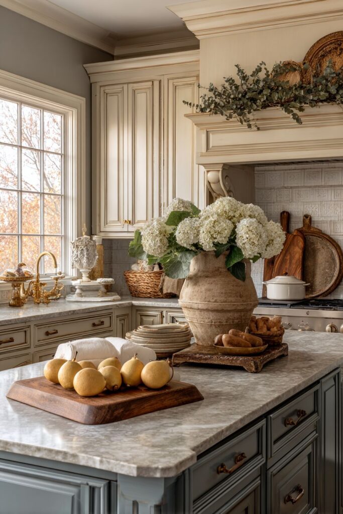 French Country Winter with Vintage Charm