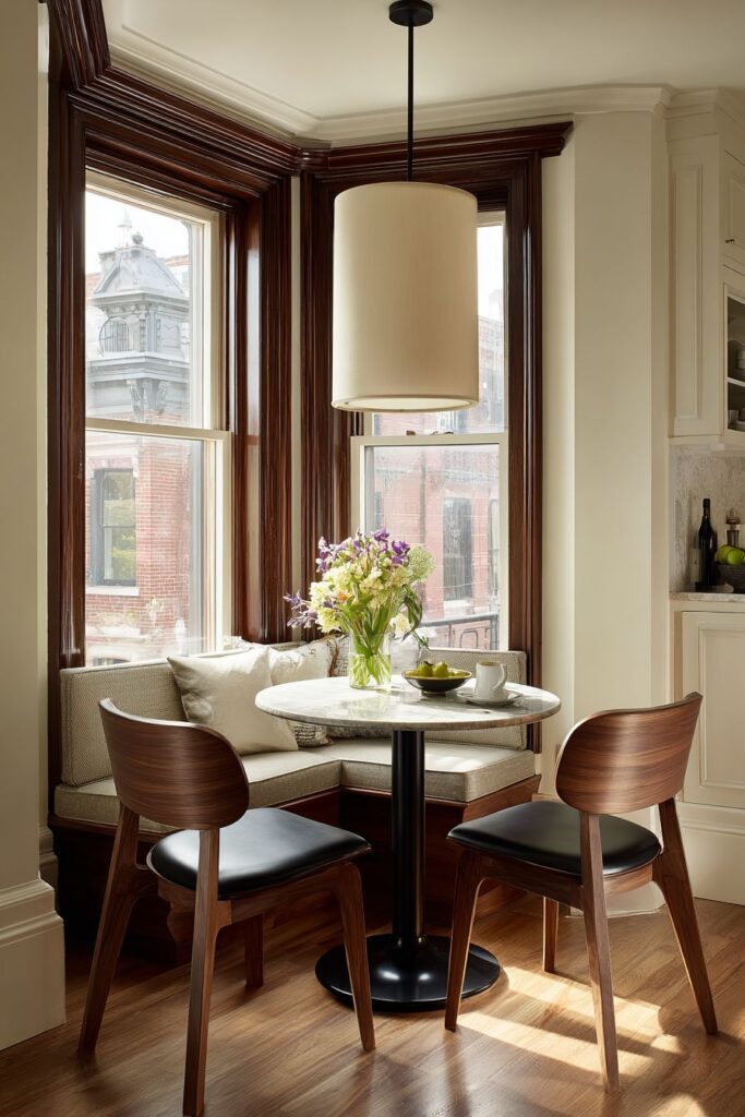 Compact Breakfast Nook with Bistro Charm