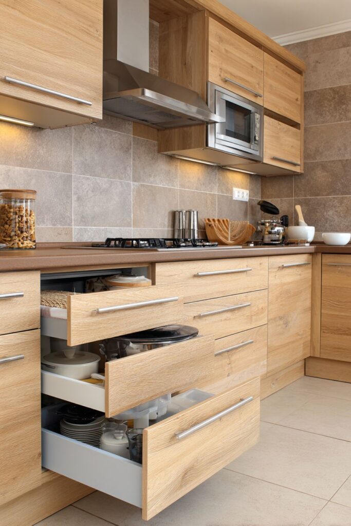 Compact Galley Design with Floor-to-Ceiling Storage