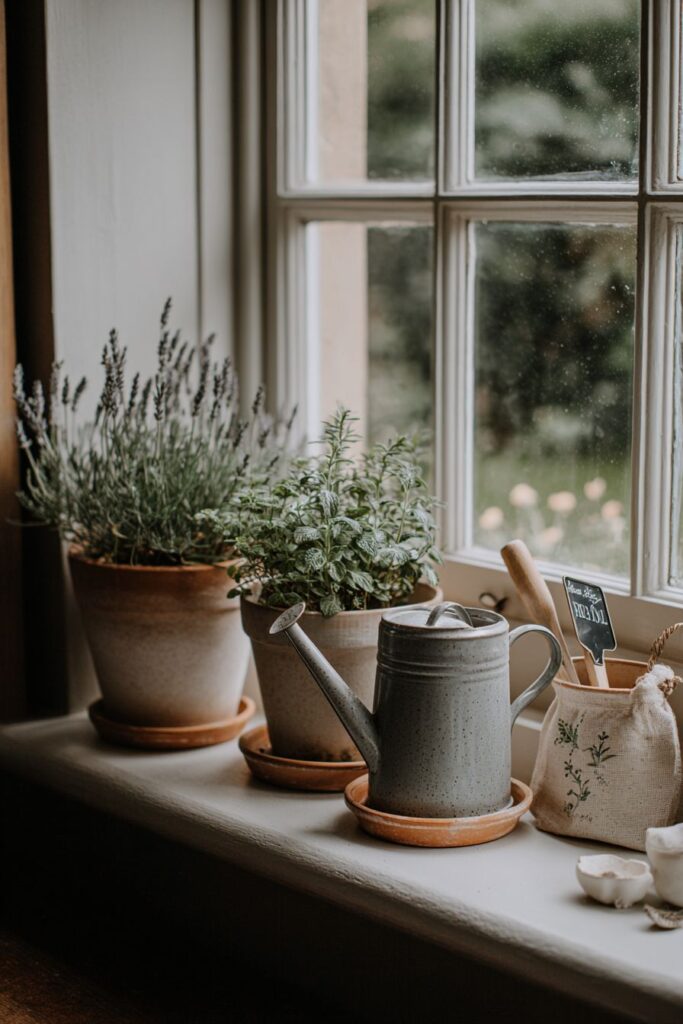 Kitchen Windowsill Herb Garden Starter Kit