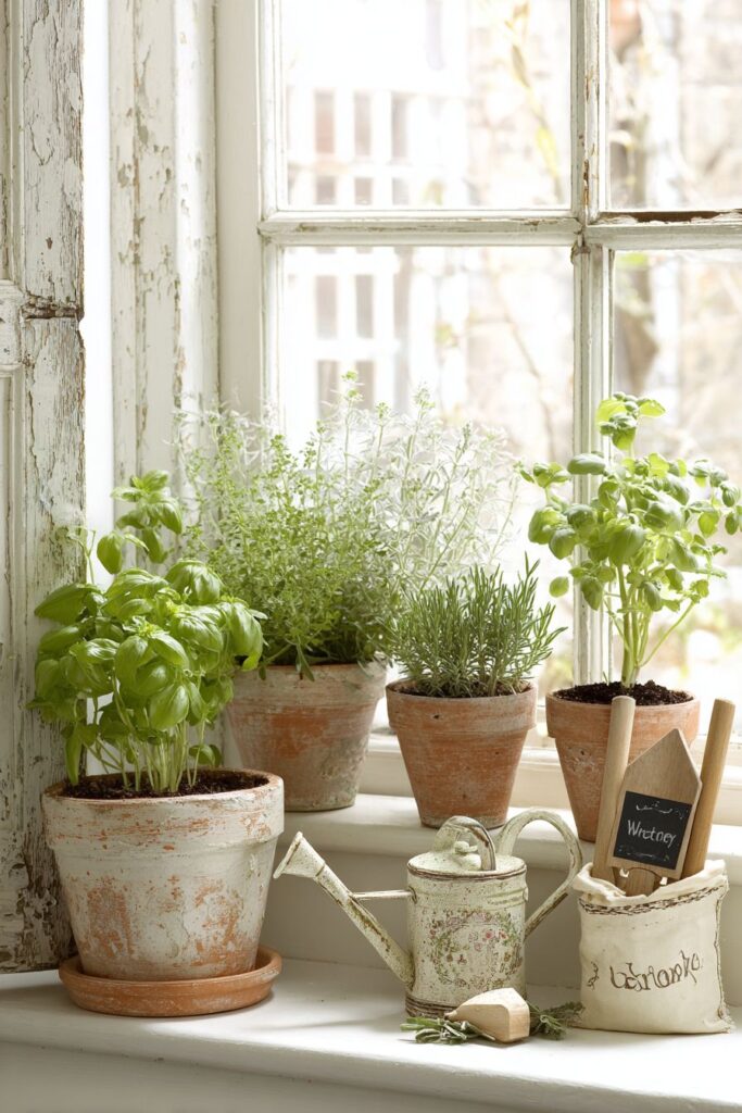Kitchen Windowsill Herb Garden Starter Kit