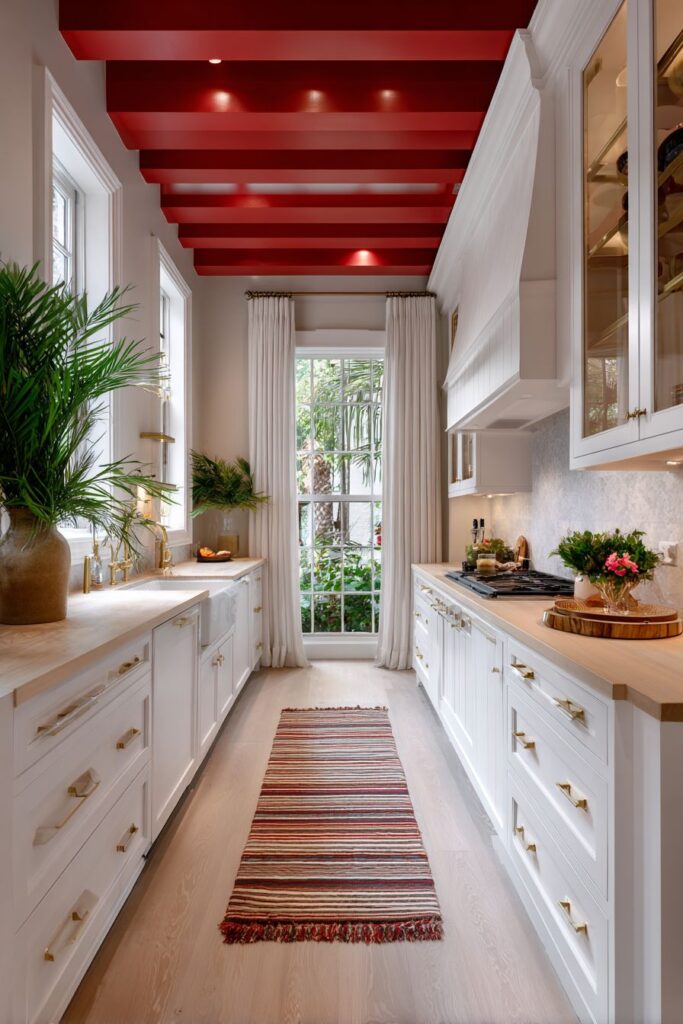 Red Ceiling Beam Surprise