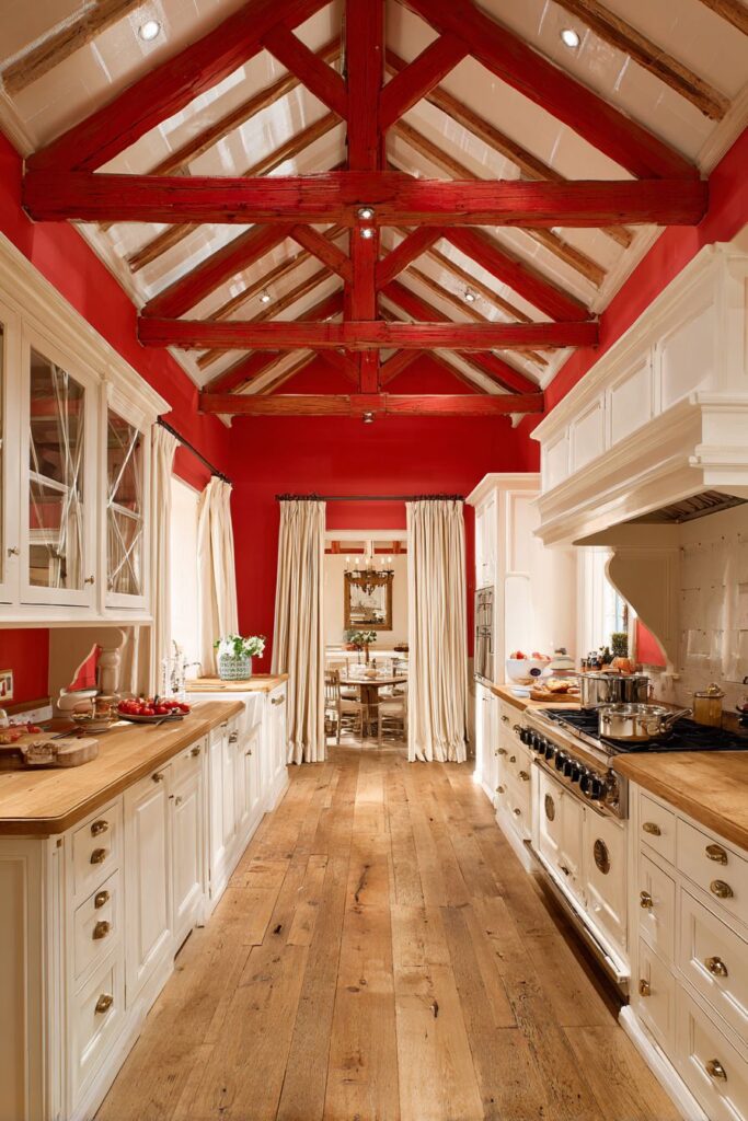 Red Ceiling Beam Surprise