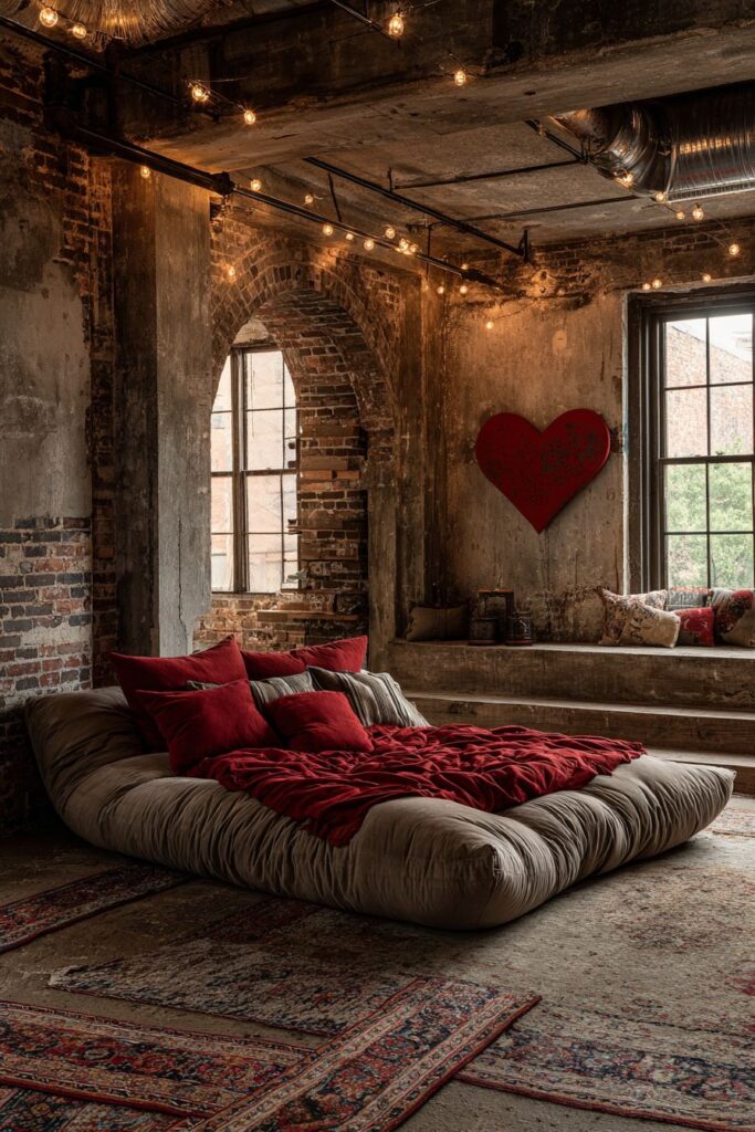 Industrial Loft Romance with Reclaimed Elements