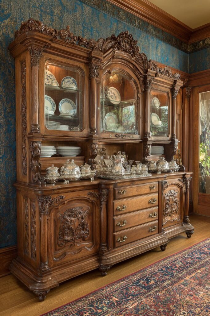 Carved Oak Huntboard Heritage