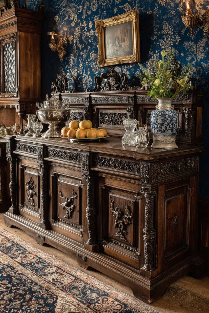 Carved Oak Huntboard Heritage