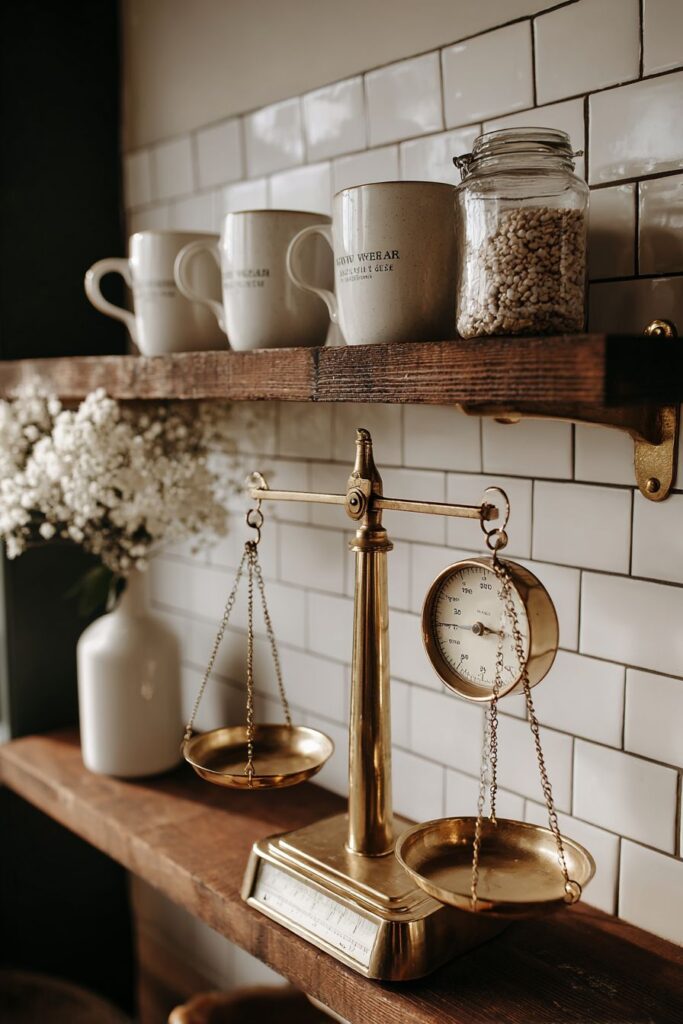 Coffee Station Winter Vignette with Functional Beauty