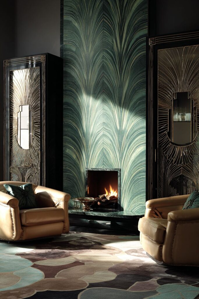 Bookmatched Marble Majesty with Symmetrical Elegance