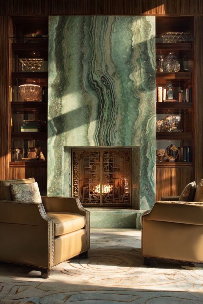 Bookmatched Marble Majesty with Symmetrical Elegance